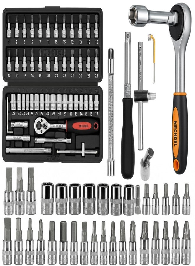 MECHDEL 46-in-1 Tool Kit for Home Use | Spanner Set | Socket Set | Wrench Set | Hand Tools | Bike Tool Kit Set | Goti Pana Box End Set | Socket Wrench Kit | DIY Car & Household Repair Tools - Image 2